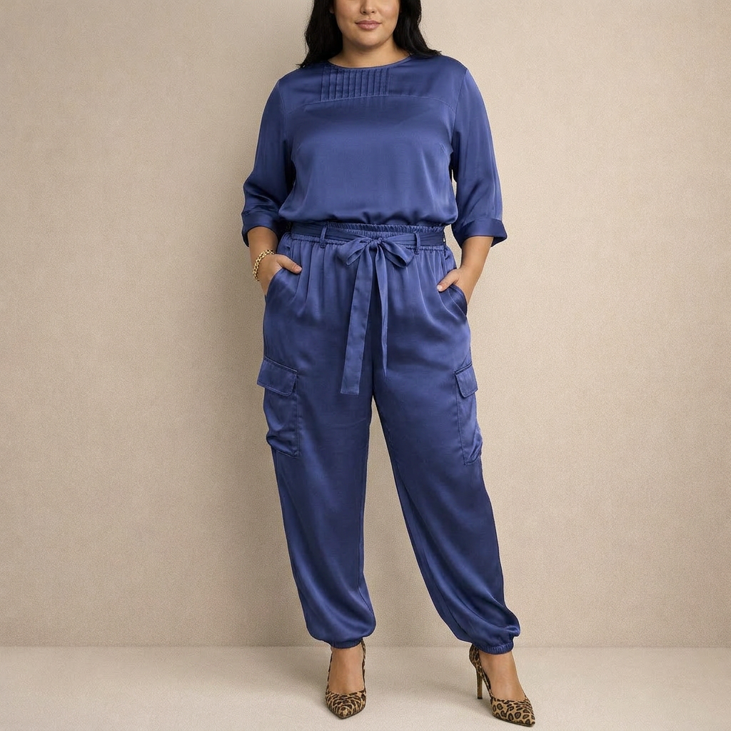 Clara | Loose Satin Cargo Set