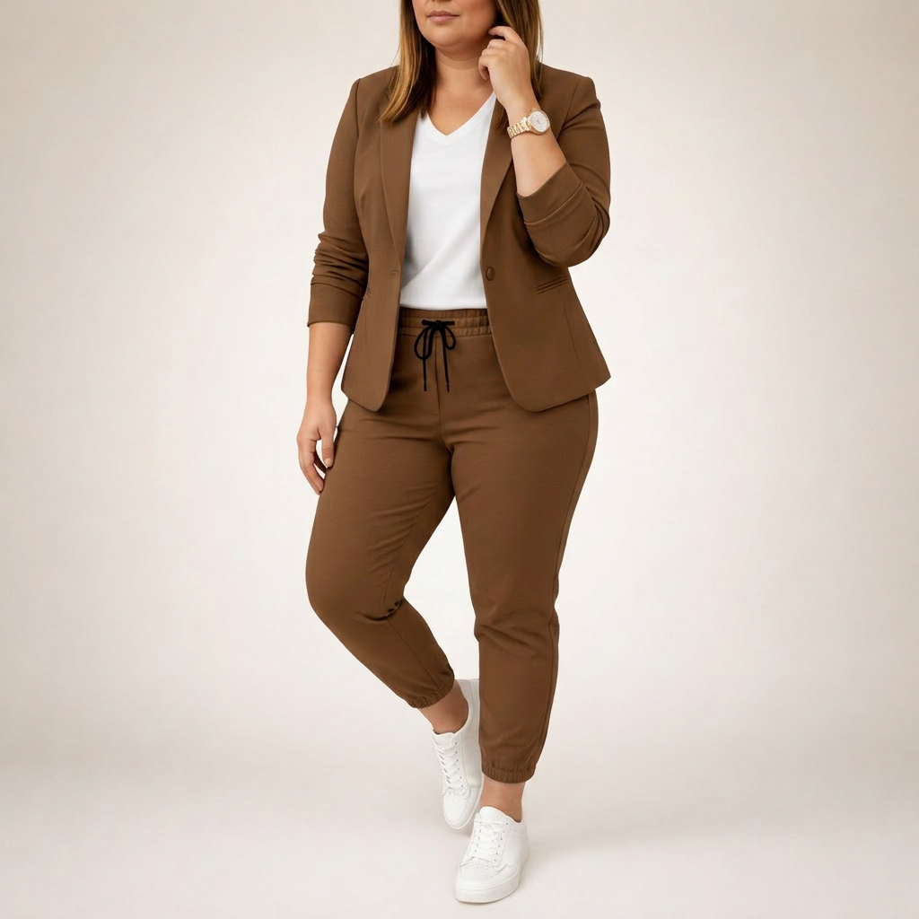 Eva | Loose Suit Set with a Sporty Accent