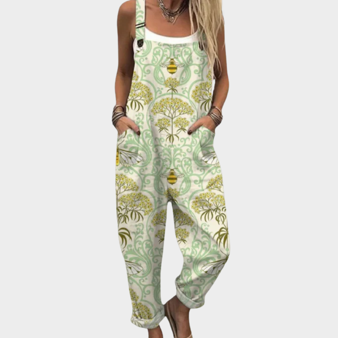 Women’s Relaxed Fit Printed Dungarees