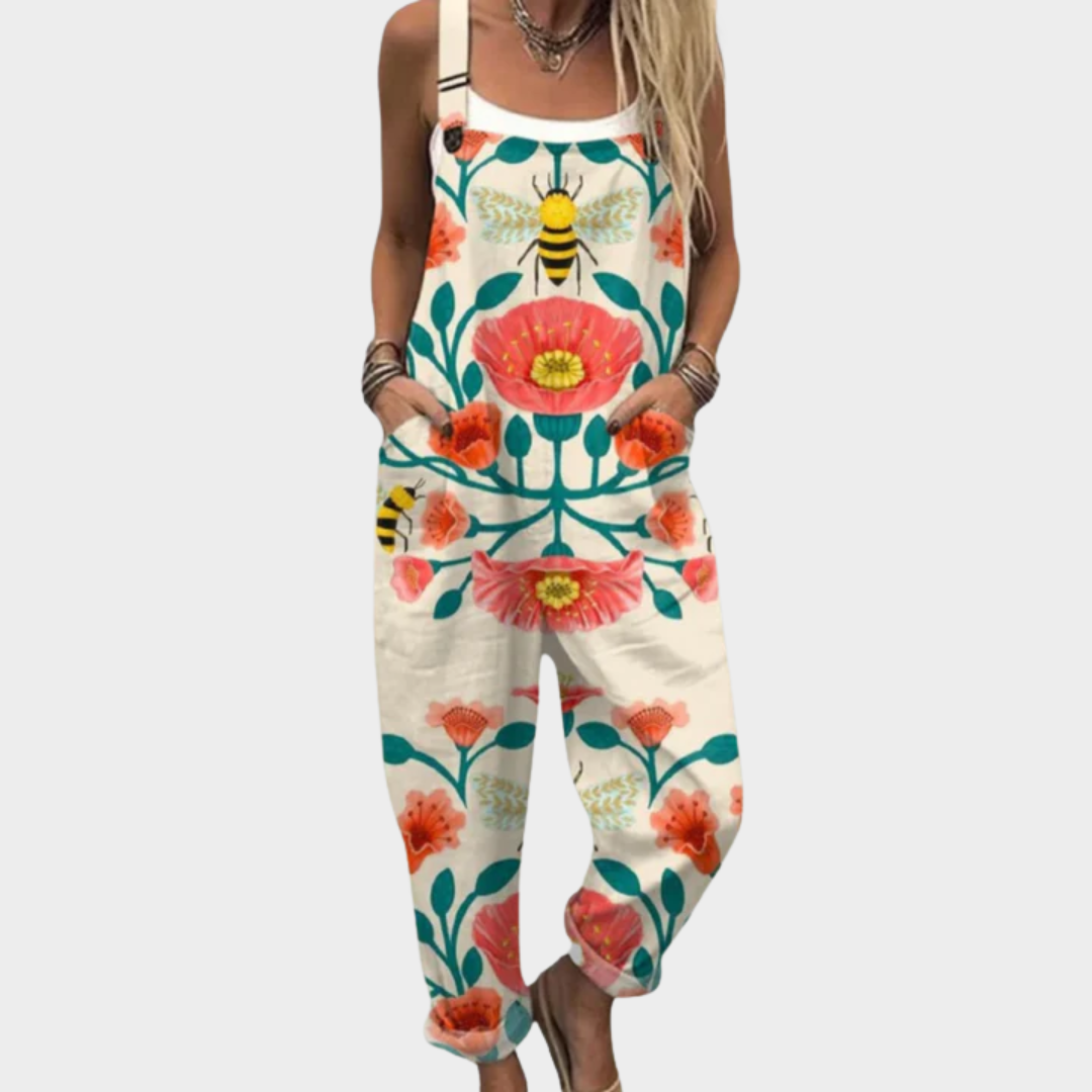 Women’s Printed Relaxed Fit Dungarees
