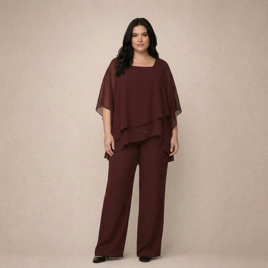 Clara | Elegant Set with Layered Blouse