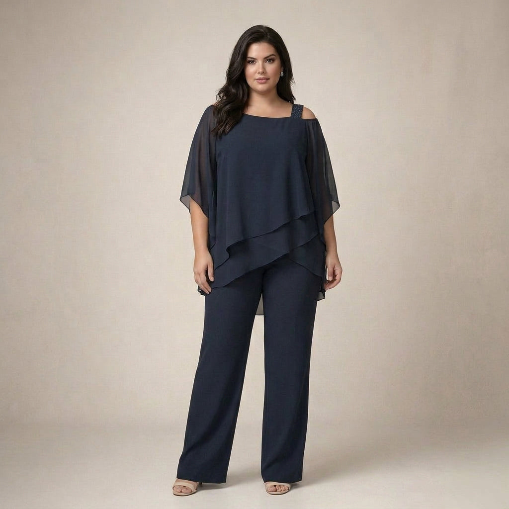 Clara | Elegant Set with Layered Blouse