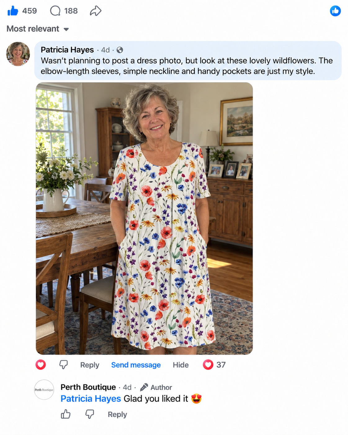 GEORGINA | ELEGANT DRESS WITH TUMMY COVERAGE