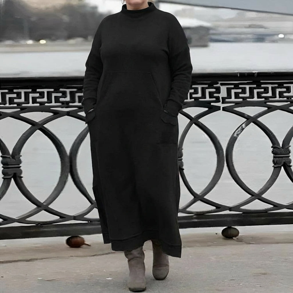 Mara Knitted Maxi Dress – Cozy Long Sleeve Oversized Winter Dress