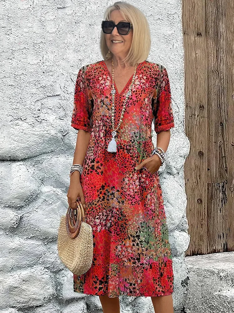 Susan | Chic midi dress with flattering tummy coverage