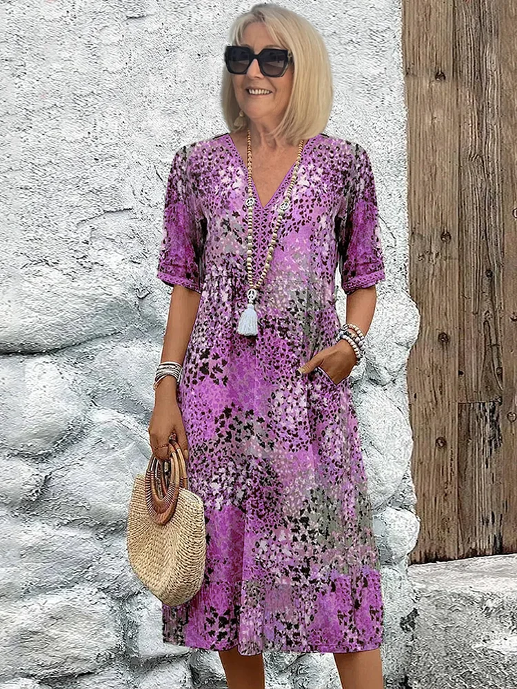 Susan | Chic midi dress with flattering tummy coverage