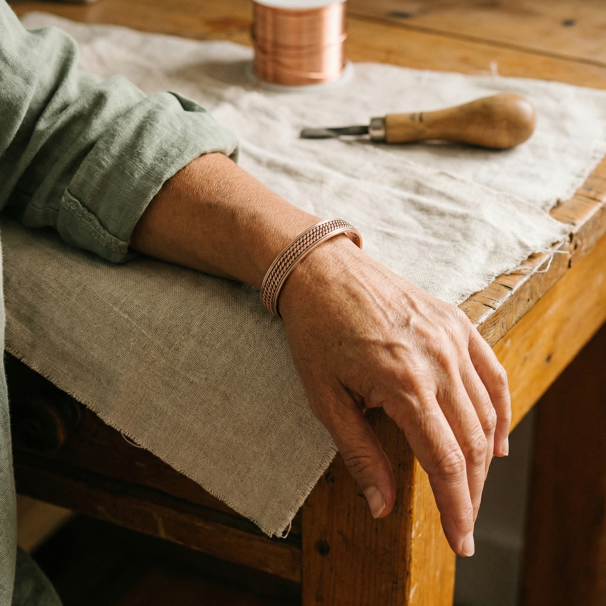 Amelia's Wave Copper Bracelet