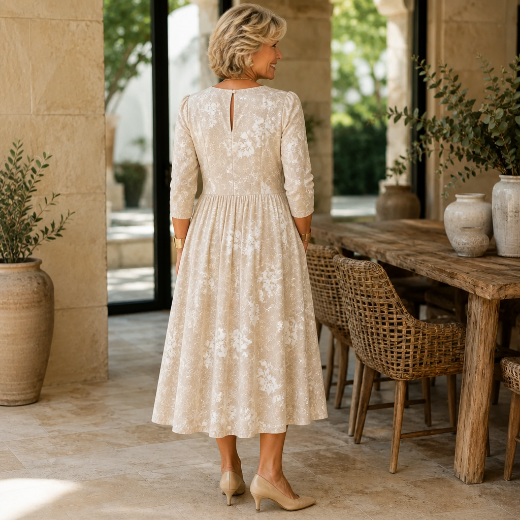 Soft Meadow Blossom Everyday Midi Dress.